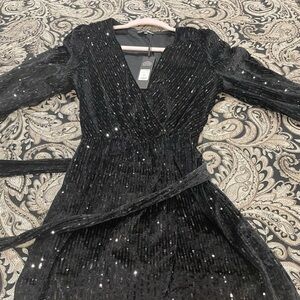 Beautiful New Black Sequin Dress